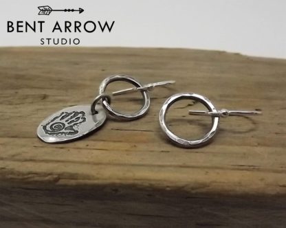 Asymmetric Sterling Silver Hand Earrings