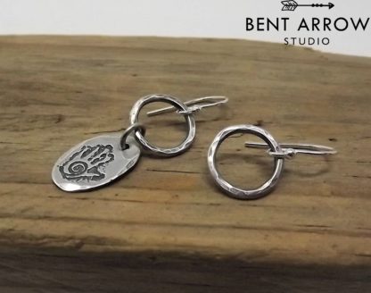 Asymmetric Sterling Silver Hand Earrings