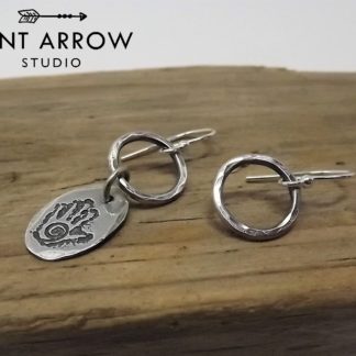 Asymmetric Sterling Silver Hand Earrings