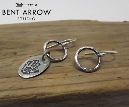 Asymmetric Sterling Silver Hand Earrings