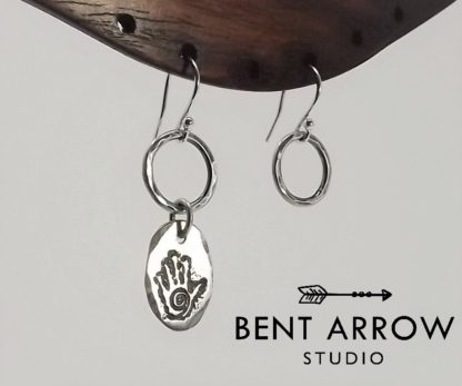 Asymmetric Sterling Silver Hand Earrings