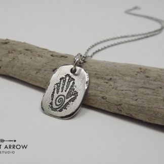 Sterling Silver Cave Art Necklace