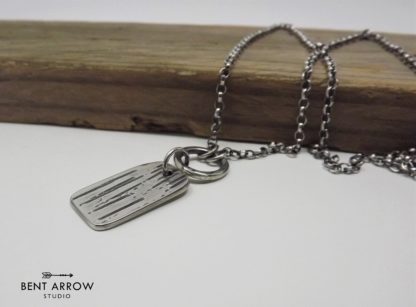 Sterling Silver Tree Bark Necklace