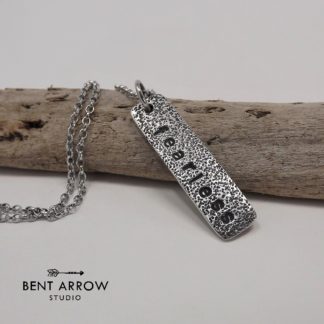 Silver Inspirational Word Necklace