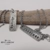 Silver Inspirational Word Necklace