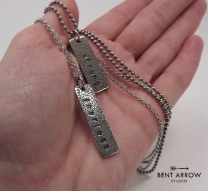 Silver Inspirational Word Necklace
