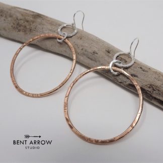 Large Bronze Hoop Earrings