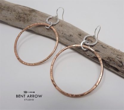 Large Bronze Hoop Earrings