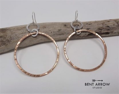 Large Bronze Hoop Earrings