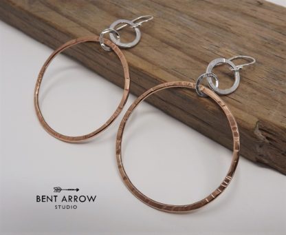 Large Bronze Hoop Earrings