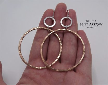Large Bronze Hoop Earrings