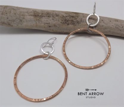 Large Bronze Hoop Earrings