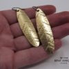 Brass Feather Earrings