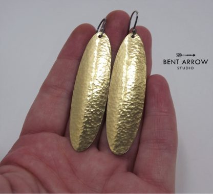 Hammered Brass Earrings