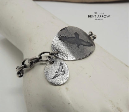 Silver Crow Bracelet