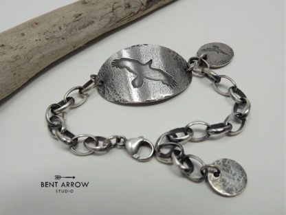 Silver Crow Bracelet