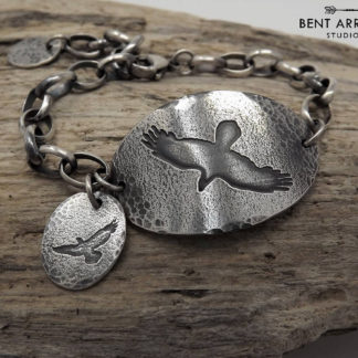 Silver Crow Bracelet