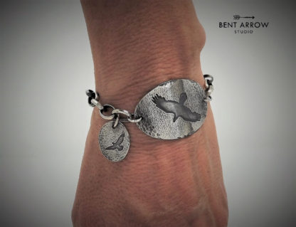 Silver Crow Bracelet