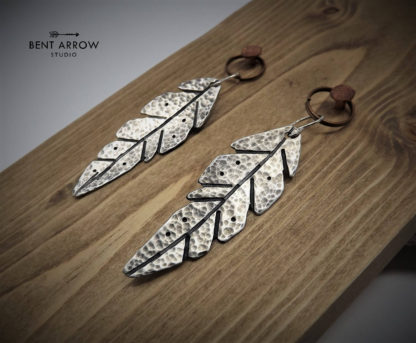 Silver Feather Earrings