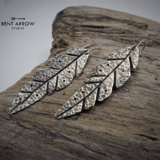 Silver Feather Earrings