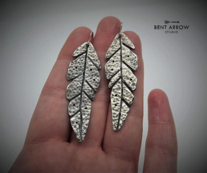 Silver Feather Earrings