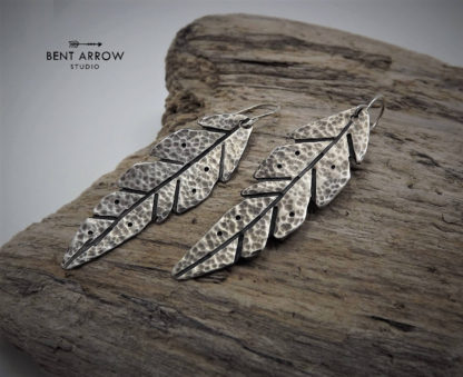 Silver Feather Earrings