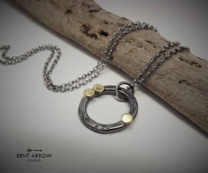 Golden Dot Circle Necklace