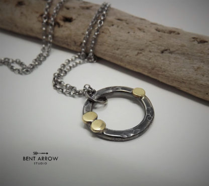 Golden Dot Circle Necklace