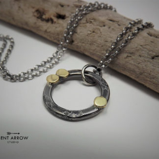 Golden Dot Circle Necklace