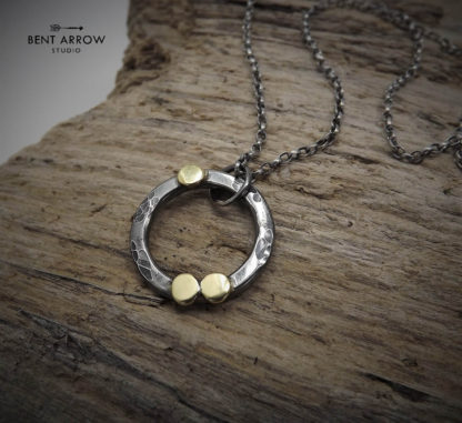 Golden Dot Circle Necklace