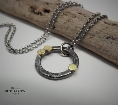 Golden Dot Circle Necklace