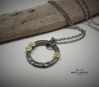 Golden Dot Circle Necklace