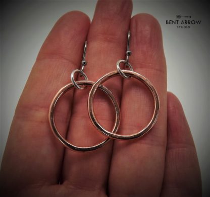 Organic Copper Hoop Earrings