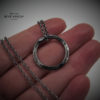 Ombre Silver Circle Necklace