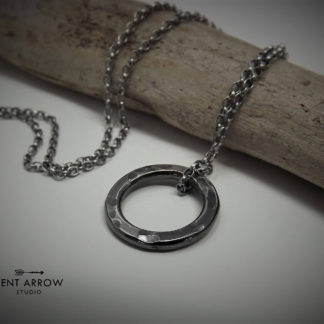 Oxidised Circle Necklace