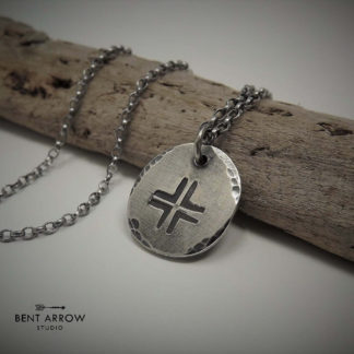 Rustic Silver Cross Necklace