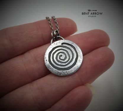Silver Spiral Necklace