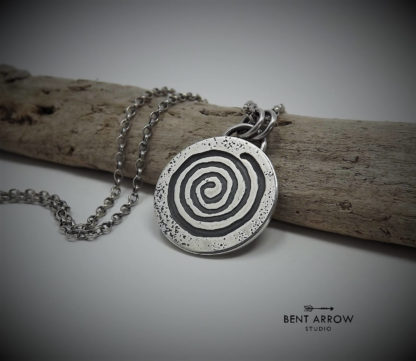 Silver Spiral Necklace