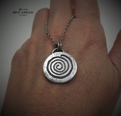 Silver Spiral Necklace