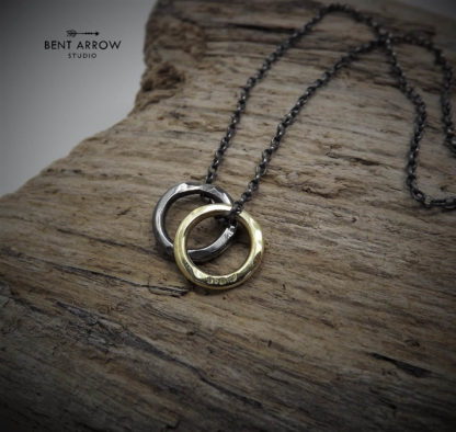 Two Tone Circles Necklace