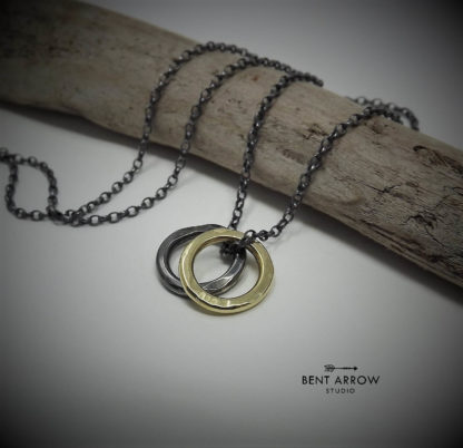 Two Tone Circles Necklace