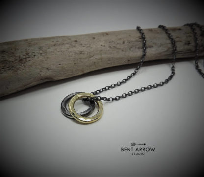Two Tone Circles Necklace