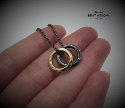 Two Tone Circles Necklace