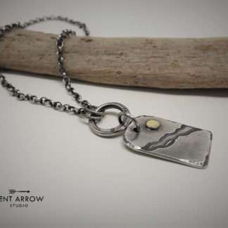 Long Silver River Necklace