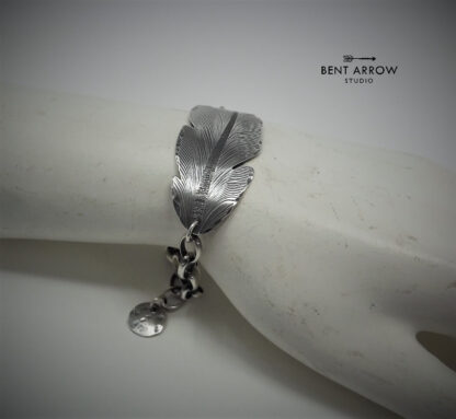 Silver Crow Feather Bracelet