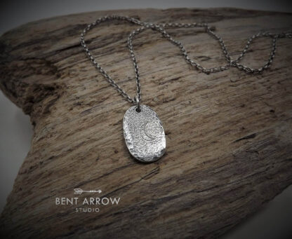 Crescent Moon Pebble Necklace