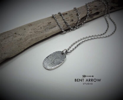 Crescent Moon Pebble Necklace