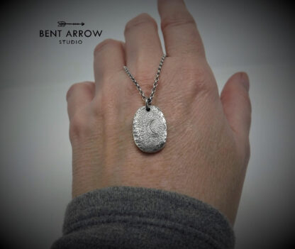 Crescent Moon Pebble Necklace