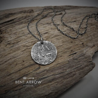 Textured Moon Necklace