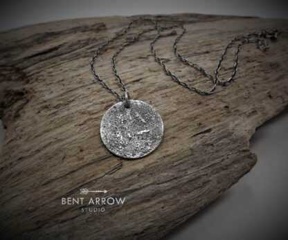 Textured Moon Necklace
